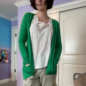 J. Crew Green Cardigan